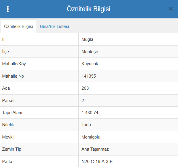 Muğla Menteşe Kuyucak 'ta 1430 m² Satılık Tarla